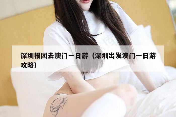 深圳报团去澳门一日游（深圳出发澳门一日游攻略）